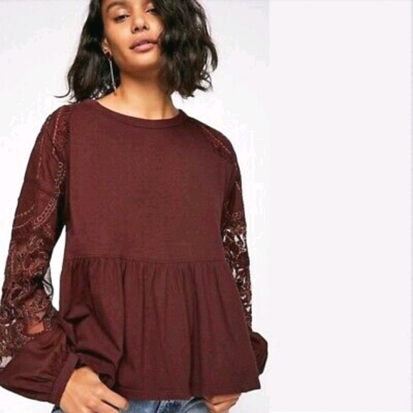Free People Embroidered Penny Tee Floral Top - Picture 3 of 7